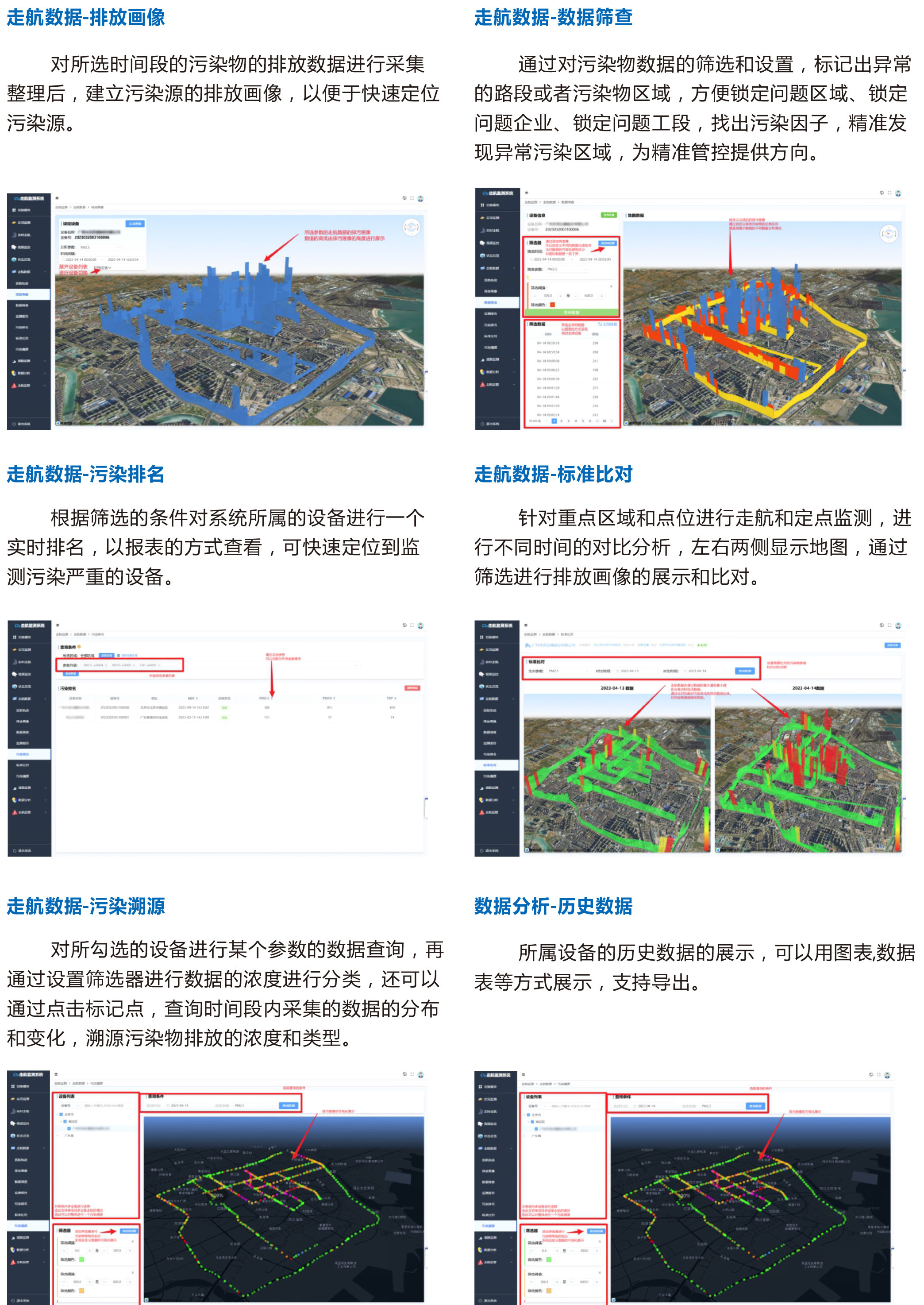 走航式环境监管系统平台：可根据用户要求定制界面